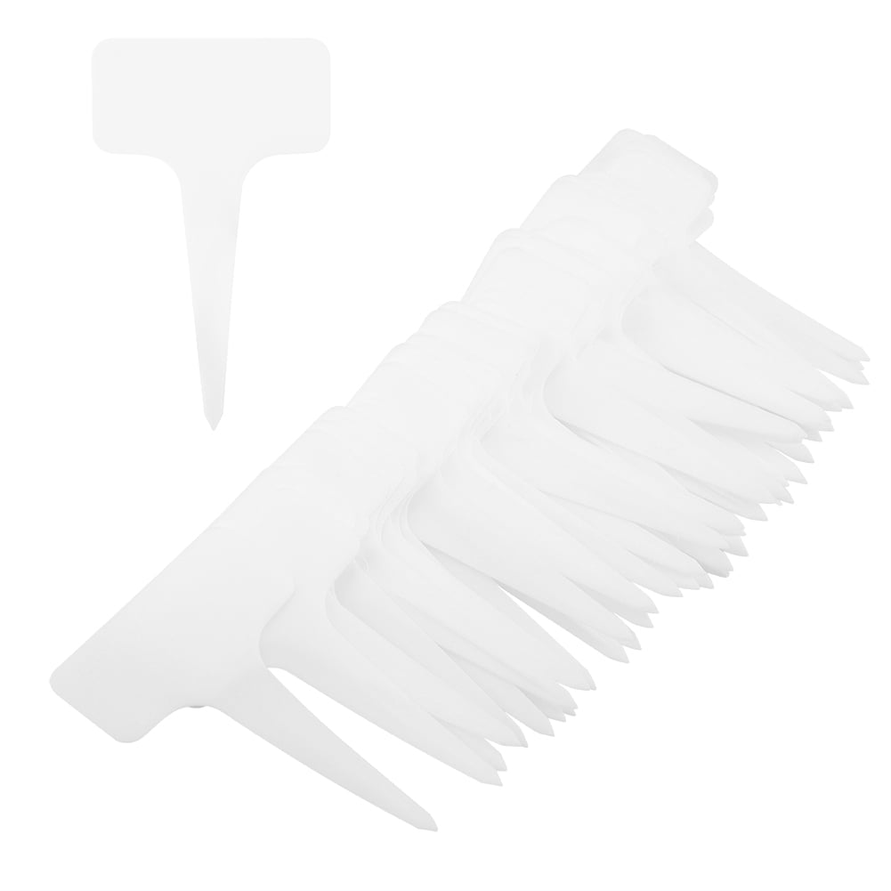 Agatige 50 PCS Plastic Plant Ttype Tag Markers Nursery Garden Lawn