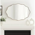 thumbnail image 3 of Kate and Laurel Viona Modern Scalloped Oval Mirror, 24 x 34, Bronze, Decorative Round Wall Mirror with Unique Rippled Edge for Use as Wavy Bathroom Decor, 3 of 9