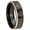 Black And Gold Step Edge, variant on Etched Lord's Prayer Cross Concave Black Tungsten Men Ring 10MM