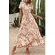 thumbnail image 2 of Vestido largo maxi floral de verano tipo cruzado boho PRETTYGARDEN XL, 2 of 8
