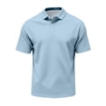 thumbnail image 5 of Golf Shirts for Men Quick Dry Performance Polo Short Sleeve Collared Shirt Light Blue L, 5 of 8