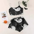 thumbnail image 2 of Hpapadks Halloween Sexy Pajama Set for Women Cute Spaghetti Strap Camisole Tops and Shorts 2 Piece Sleepwear Nightwear Womens Pjs Sets Black, 2 of 5