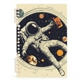 thumbnail image 7 of FORMRS 1-Subject Spiral Notebook 8" x 5" College Ruled 60 Refillable Sheet A5 Hard Cover, 2 Pack, Astronaut Floating, 7 of 7