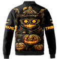 thumbnail image 3 of Lotusprinthandmade Personalized Skull Halloween All-over Print Bomber Jacket S-5XL Multicolor (5XL), 3 of 5