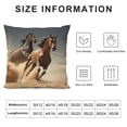 thumbnail image 5 of Chilfamy Horses Sand Desert Pillow Covers for Couch Sofa Indoor Outdoor Pillow Case Throw Pillow Cover 1PC All Year Round Use 20x20in, 5 of 5