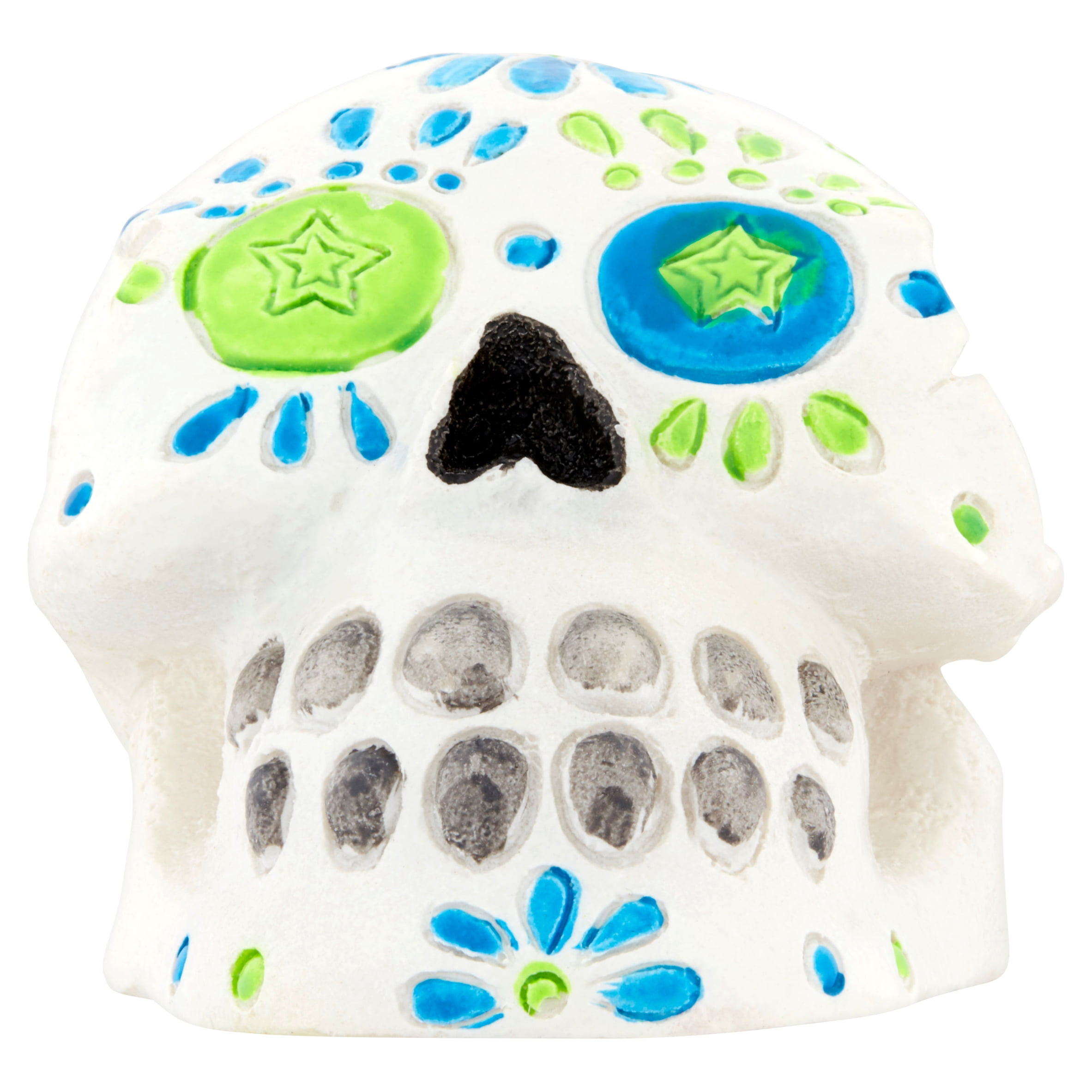 Aqua Culture Large Painted Skull Aquarium Ornament