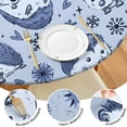 thumbnail image 4 of Blue Cute Hedgehog Round Fitted Tablecloth with Elastic Edge,Dining Table Cover Waterproof,Outdoor Round Tablecloth for Camping,Dining,Indoor and Outdoor, 4 of 7