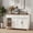 55"Retro, variant on Aiho Storage Cabinet with Drawers, Kitchen Freestanding Floor Cabinet with Doors, 15.7 x 55.1 x 35.3 Inches, Adjustable Shelf, for Kitchen, Living Room, Kitchen- Retro Desktop