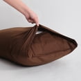 thumbnail image 4 of Lorviah Premium Cotton Body Pillowcase 20"x54", Ultra Soft & Breathable Body Pillow Cover with Envelope Closure, Brown, 4 of 6
