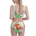 thumbnail image 3 of Picia Mushroom and Frogs Women's High Waisted Bikini Scoop Neck Swimsuit Two Pieces Bathing Suit-Medium, 3 of 8