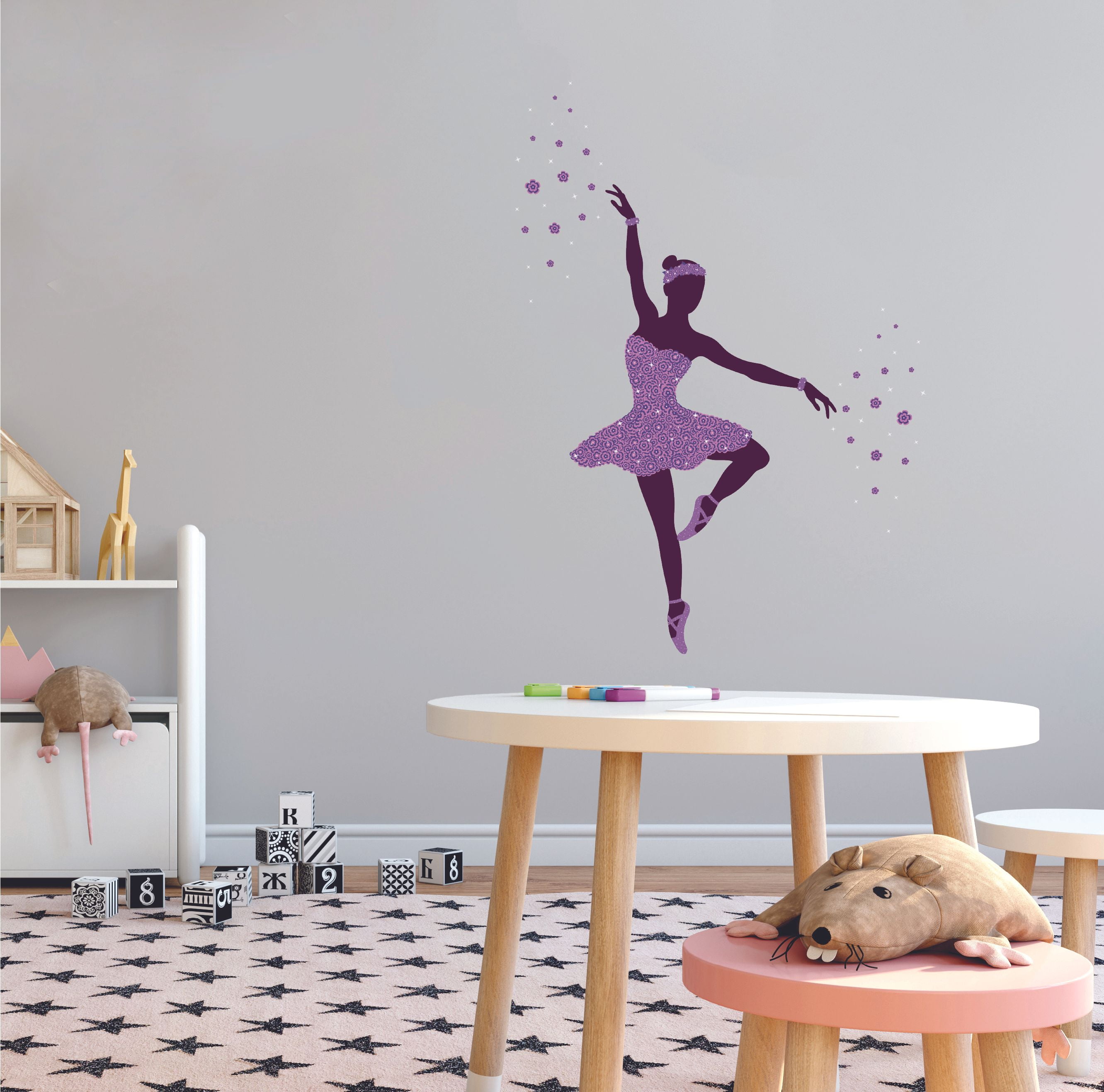 Sticker Danseuse ballerine violet