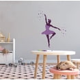 thumbnail image 2 of BALLERINA - Purple Ballerina Outfit Décor Colorful Ballet Dancer Design Home Living Room Vinyl Wall Decal Sticker - Adhesive Floral Tutu Dress Art Kids Girls Bedroom Wall Decoration 28" x 40", 2 of 3