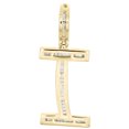 thumbnail image 3 of 10K Yellow Gold Baguette Diamond Initial I Pendant 1.55" Letter Charm 3/4 CT., 3 of 6