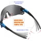 thumbnail image 3 of Gafas de sol envolventes sin montura RT100 azules para mujer y hombre, 3 of 8