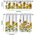 thumbnail image 6 of Sunflower Kitchen Curtains,Sunflower Kitchen Curtains Sets for Windows,Farmhouse Kitchen Curtain Sink Window Valance 3 Piece Set,Summer Floral Kitchen Decor for Living Room 54x36 Inches, 6 of 6