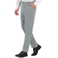 thumbnail image 4 of INSPIRE CHIC Men's Dress Pants Classic Fit Flat Front Solid Color Prom Trousers, 4 of 6