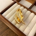 thumbnail image 6 of Irregular Gold Leaf Brooch Pin for Women Men High Polishing Simple Exquisite Leaves Collar Suit Tie Hat Bag Brooches Lapel Pins Elegant Dress Accessories Jewelry Boutonniere Corsage Wedding Party, 6 of 6