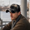 thumbnail image 5 of Clossjun Women Men Stylish Plaid Baseball Cap Fall Winter Warm Classic Hat Soft Casual Dad Hat for Outdoor Sport Black, 5 of 6
