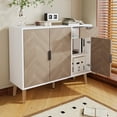 thumbnail image 2 of MODERNLUXE Sideboard Cabinet with Storage, Modern Console Coffee Bar with 3 Doors,1 Drawer and Adjustable Shelves for Kitchen, Living Room, Entryway,White, 2 of 8