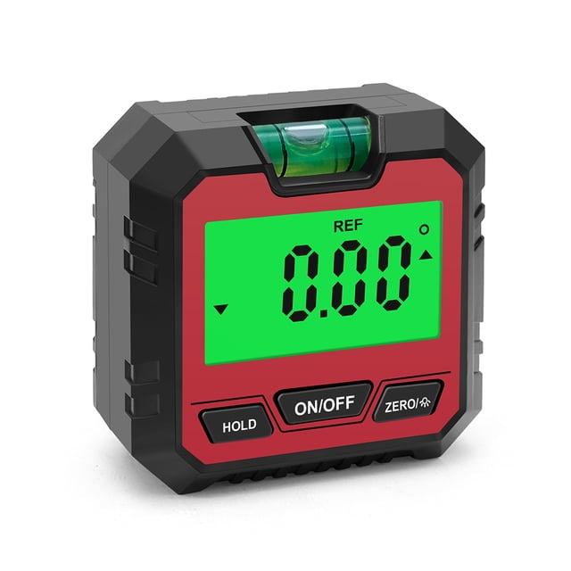 Shengyu Rapporteur de Boîte 1/2/3 Niveaux Jauge de Niveaux 490° Jauges Biseautées avec Base Magnétique Rapporteurs d'Angle Électroniques Outils de Mesure Rouge/type 2 1 Pce