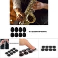 thumbnail image 5 of Cojín para boquilla de saxofón, para saxofón soprano, alto, tenor, clarinete, negro, ovalado grande de 0,3mm, 5 of 5