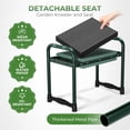 thumbnail image 5 of Foldable Garden Kneeler and Seat Bench with Cross-Body Tool Bag, Removable Tool Pouch, Heavy Duty Garden Stool with Soft Kneeling Pad, No Assembly,Ideal Gardening Gift for Mom Women Seniors, 5 of 9