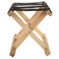 thumbnail image 1 of DECORNIJIA Folding Stool 1Pcs Portable Rectangular Black Wood Polyester for Backpacking, 1 of 5