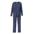 thumbnail image 5 of Aria Brushed Jersey Knit Long Sleeve Split Neck Pajama Set with Pockets, Sizes XS-5X, 5 of 6