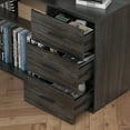 thumbnail image 3 of WIAWG L Shaped Desk with Hutch, Office Computer Desk with Drawers Workstastion, Dark Gray, 3 of 7