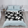 thumbnail image 5 of Fun Black and White Soccer Sports Ball Throw Blanket Soft Bed Bedding Warm Cozy Plush Flannel Fleece Blankets Gifts for Kids Boys TeensSofa Couch Bedroom Home Decor, 5 of 10