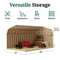 thumbnail image 5 of Little Cottage Co. 12x20 Classic Gambrel Barn with 6 ft. Sidewalls, Outdoor Wood Storage Shed Do-It-Yourself Precut Kit, 5 of 13
