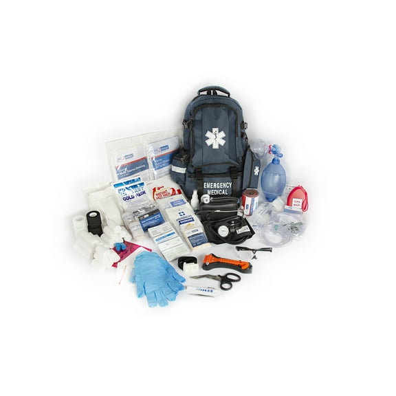 LINE2design First Aid Kit - EMS Emergency Professional Medical Backpack Kit - Navy