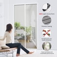 thumbnail image 3 of White Mosquito Net Magnetic Door 100x220cm Anti Fly Curtain Self-closing Adhesive Strip Ultra Fine Mesh Easy Tool-Free Installation for Children and Pets, 3 of 5