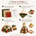 thumbnail image 5 of Quilted Christmas Tree Kit with Fabric and Pattern, 3D DIY Patchwork Craft Set for Beginners, Handmade Tabletop Christmas Tree Decor for Mantel Table Office Holiday Display, 5 of 7