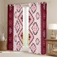 thumbnail image 2 of Castle Fairy Boys Girls Tribal Aztec Blackout Curtains Set of 2 (52x84 Each),Black Pink Window Curtains,Bohemian Theme Curtains and Drapes,Super Cozy Room Decor, 2 of 6
