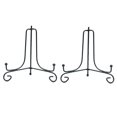 thumbnail image 1 of 2pcs Black Wrought Iron Plate Bracket Desktop Dish Holder Decorate Crafts Display Rack for Home Decoration (6 Inch), 1 of 3