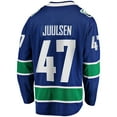 thumbnail image 3 of Men's Fanatics Noah Juulsen Blue Vancouver Canucks Home Premier Breakaway Player Jersey, 3 of 3