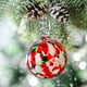 thumbnail image 5 of Adorno de bola de Navidad de vidrio soplado a mano | Bola Decorativa Colgante de 2.4" | Textura y brillo artesanales únicos | Lazo de vidrio duradero | Interior al aire libre Hogar, Árbol, Ventana,, 5 of 6