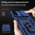 thumbnail image 3 of for iPhone XR Case with Camera Lens Cover, HD Screen Protector, 10 FT Military Grade Drop Protection, Magnetic Ring Holder Kickstand Protective Phone Case, Navy Blue, 3 of 6
