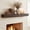 Chocolate, variant on TECANA 60" Wall Mounted Floating Fireplace Mantel Shelf, Solid Wood Brown