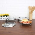 thumbnail image 2 of Stainless Steel Steamer Tray Rack Plate Steam Cooking 3 Stands Round Type 18-30, 2 of 4