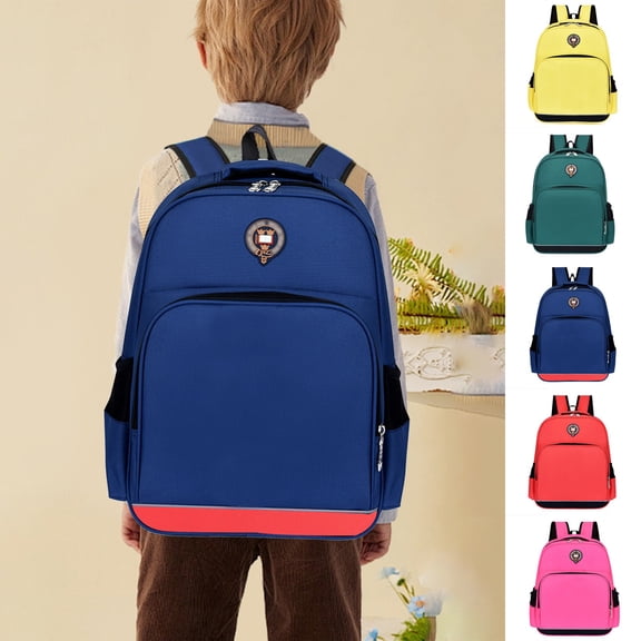 ibiyuan School Backpack Middle High School Teen Easy-Clean Trendy Bookbag Set with Large Pockets Solid Color Back To School Gym / Sports / Yoga,A,Hot Pink