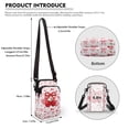 thumbnail image 6 of HELLHERO Heart-Shaped Cherry Pattern Adjustable Crossbody Bag with Double Zipper Shoulder Bag Trendy Polyester, 6 of 7