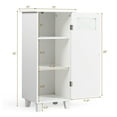 thumbnail image 2 of Gymax Armoire de Salle de Bain Organisateur de Table d'Appoint à Rangement Debout Réglable, 2 of 9