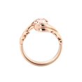 thumbnail image 4 of 14K Rose Gold 1.00 CT natural peach/pink VS Morganite Ring Flower Leaves Leaf, 4 of 4