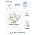 thumbnail image 2 of LE TAUCI 16 Piece White Ceramic Dinnerware Set with Plates, Bowls & Mugs, Microwave & Dishwasher Safe, Service for 4, 2 of 3