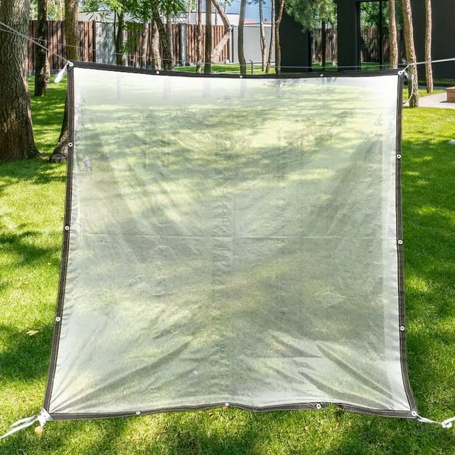 Cubierta transparente resistente con ojales bordes reforzados tela de cobertizo de parabrisas espesar lona impermeable para de invernad
