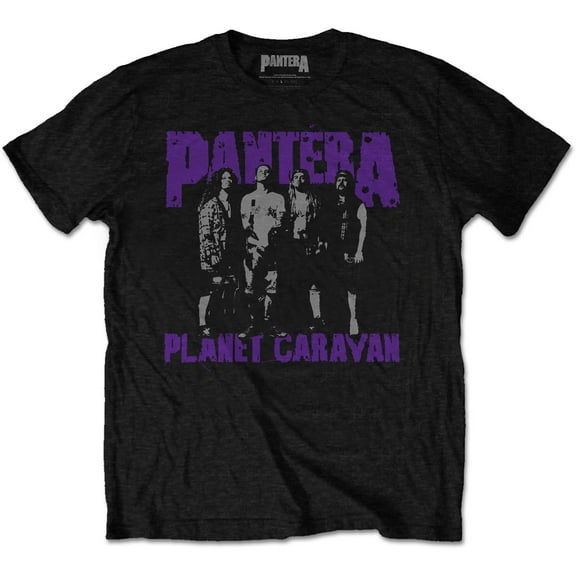 Men's Pantera Planet Caravan Slim Fit T-shirt Small Black