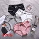 thumbnail image 2 of 3 piezas de bragas sexys, ropa interior femenina linda, lencería de tiro medio, calzoncillos cómodos con pajarita para niña, ropa interior transpirable para mujer de talla grande, 2 of 5