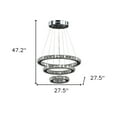 thumbnail image 6 of Silver Metal and Crystals LED Dimmable Chandelier, 6 of 7
